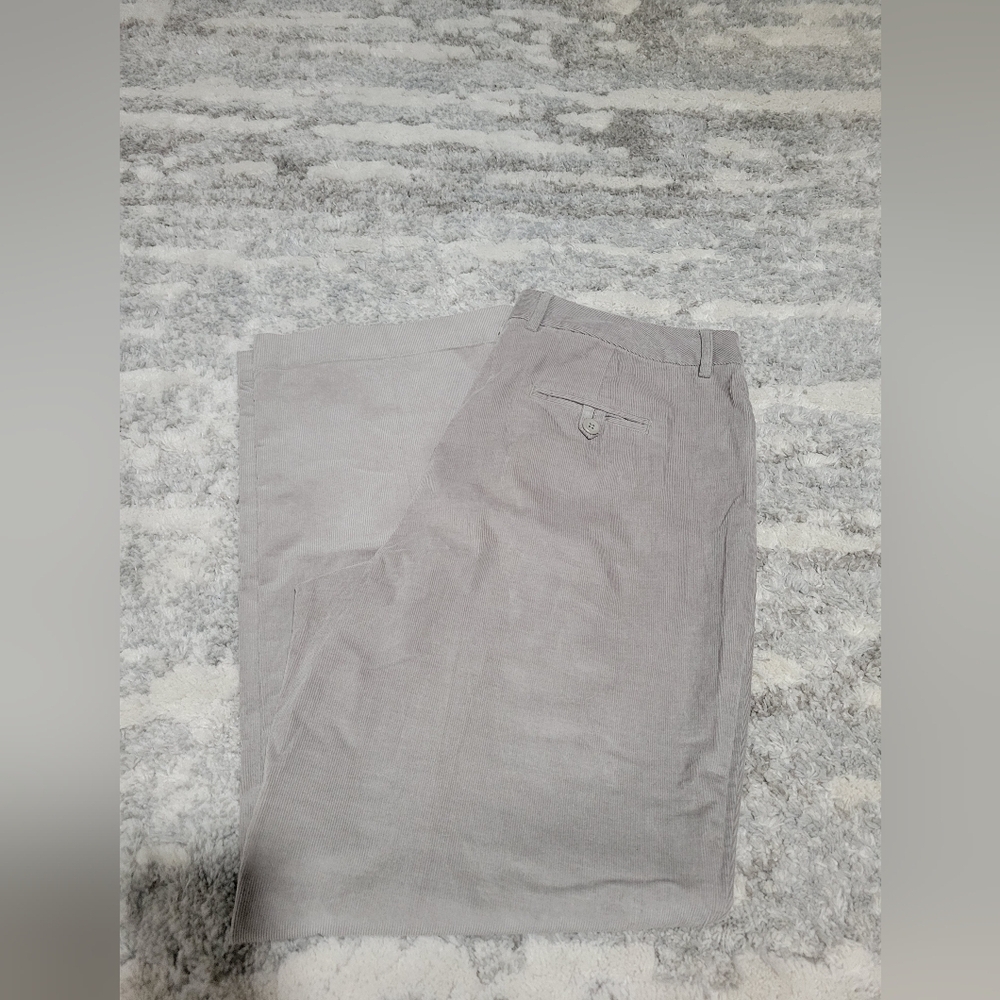 Talbots Petite Strech 14 Gray Corduroy Pants